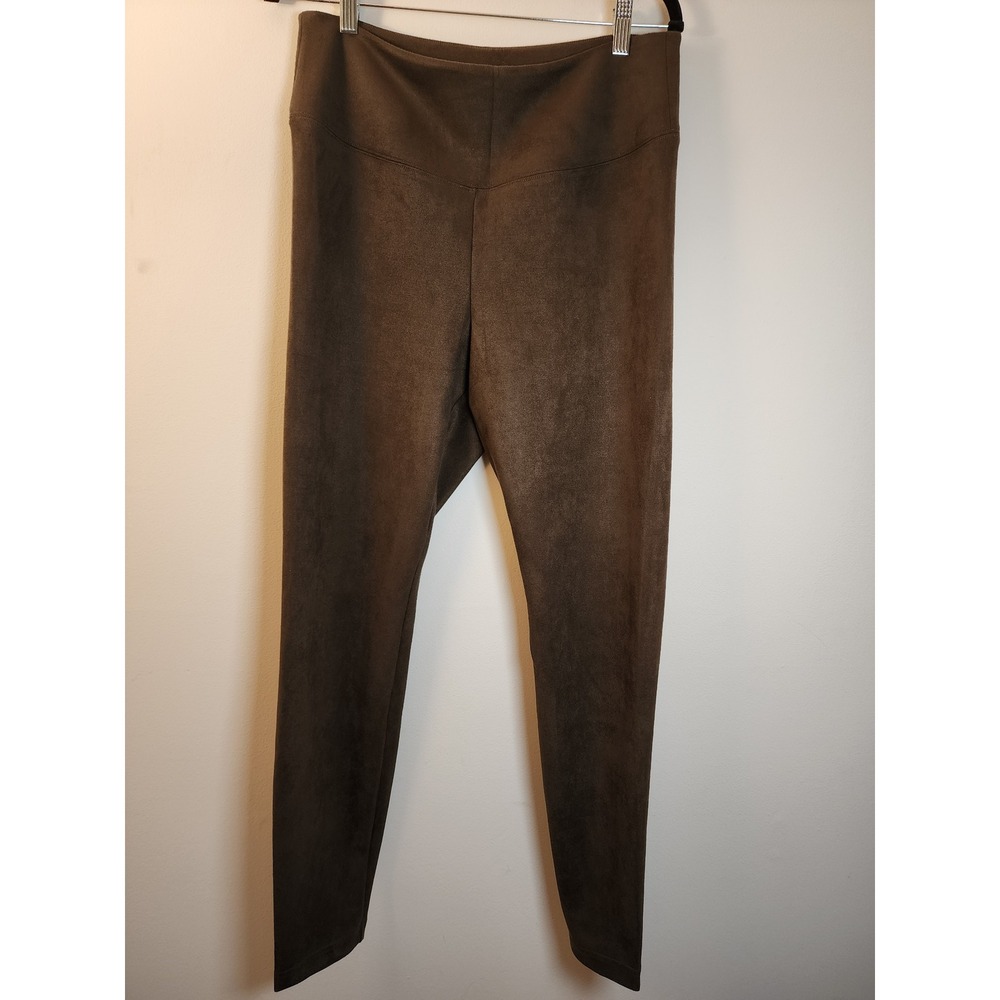 NWT WHBM White House Black Market Ult Suede Runway Legging 14R Sergeant Brown